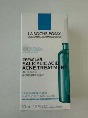 La Roche-Posay Effaclar Salicylic Acid Acne Treatment - Teal/Green Bottle